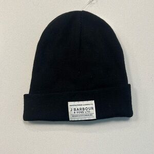J Barbour Black Knit Beanie